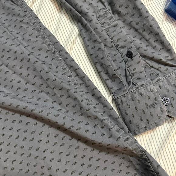 Cinch men grey button up shirt - Picture 5 of 5